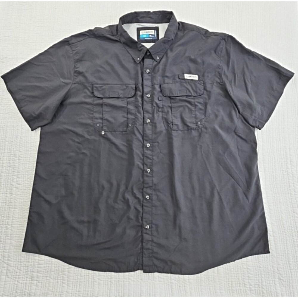 Magellan Fish Gear Men’s Size 4XL‎ Shirt Relaxed Fit Moisture Wicking Black EUC